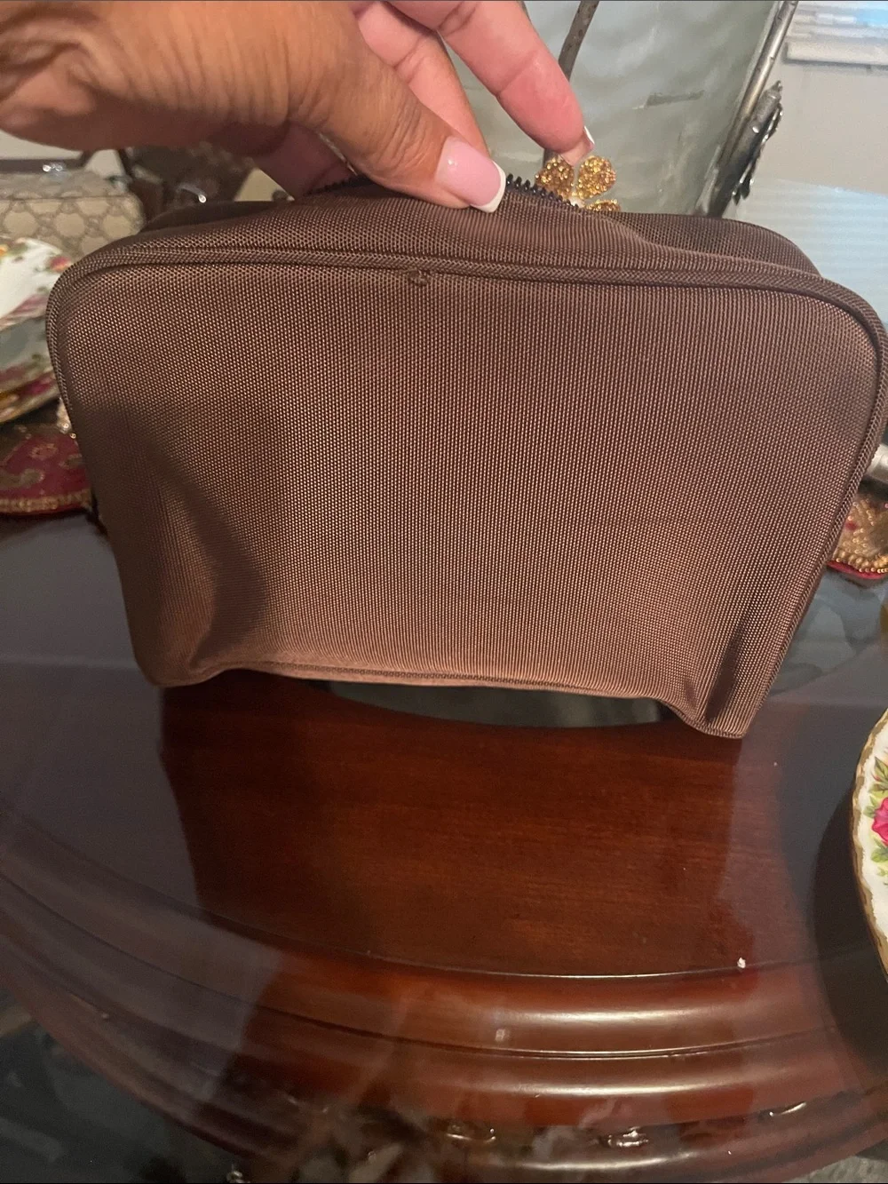 Gucci Brown Canvas Toiletry Organizer